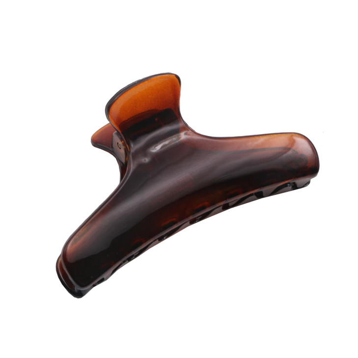 Parcelona French Flat Salon Style Medium 3 14 Inch Covered Spring Tortoise Jaw Hair Claw Clip Clutcher Clamp Clasp