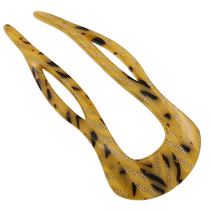 Camila Paris CP2502 French Twist Stick Clip Pins Handmade Victory Beige Girls Hair Pin UShaped Hair Fork for Girls Spira