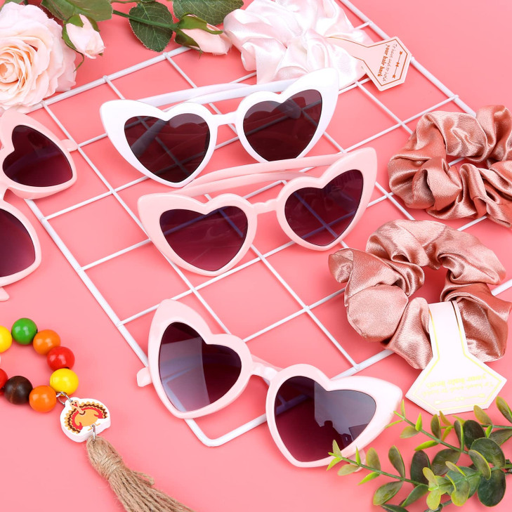 Loanzeg Satin Bridesmaid Scrunchies Bachelorette Hair Ties Set of 6 sunglasses Bridal Shower No Damage Hairties ideas Gi
