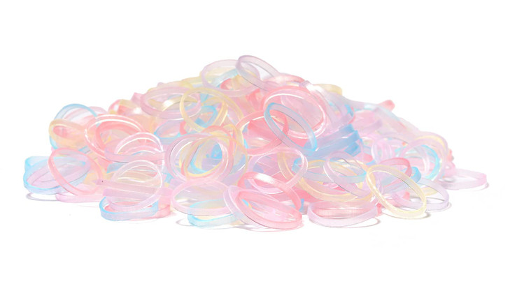 Youxuan Mini Hair Elastics for Girls Transparent Rubber Bands 1000 PCS Multi Color