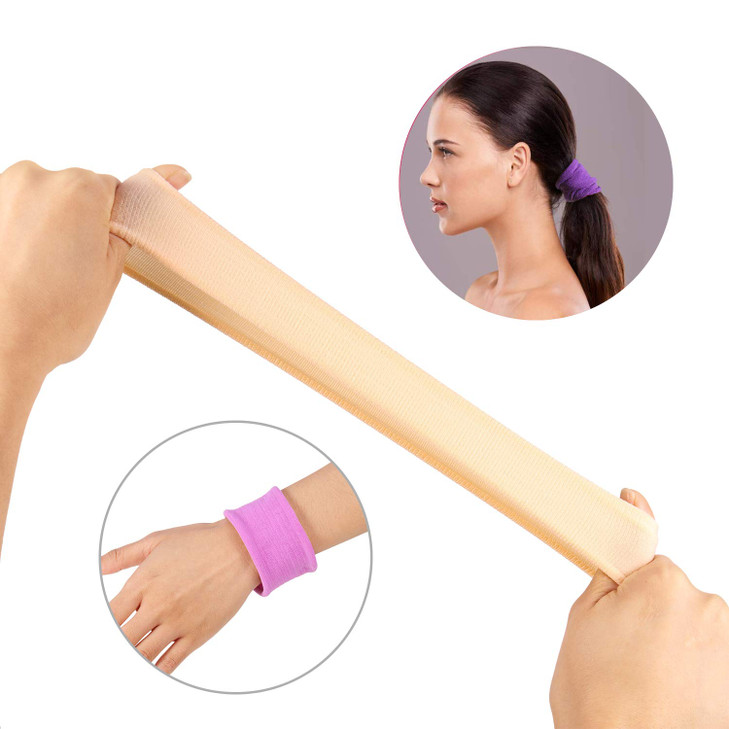 20 Pieces Large Cotton Stretch Hair Ties Bands Rope Ponytail Holders Headband for Thick Heavy or Curly Hair 65 cm in Dia