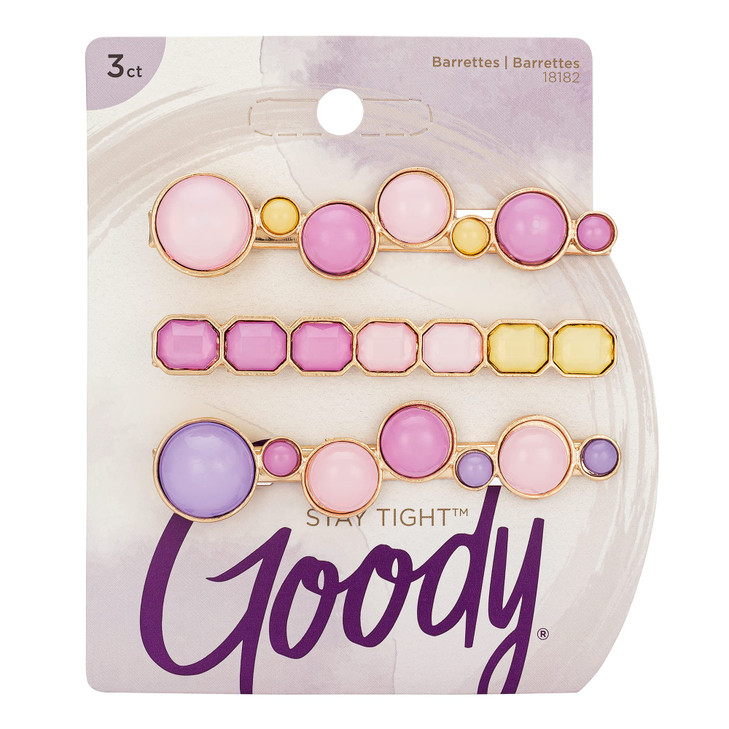Goody Womens Hair Barrettes Assorted Watercolor Slideproof and Lock In Place Suitable for All Hair Types Pain Free Hair