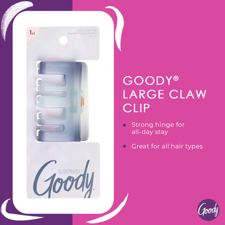 Goody Large Claw Clip 1 Count Winter Solstice Collection All Hair Types Great for Easily Pulling Up Your Hair PainFree H
