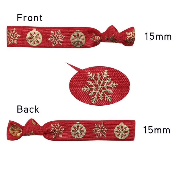 20Pcs Pack Christmas Elastic Hair Ties No Crease FOE Ponytail Holders For Girl and Women Wrist Straps Hair Bands for Hai