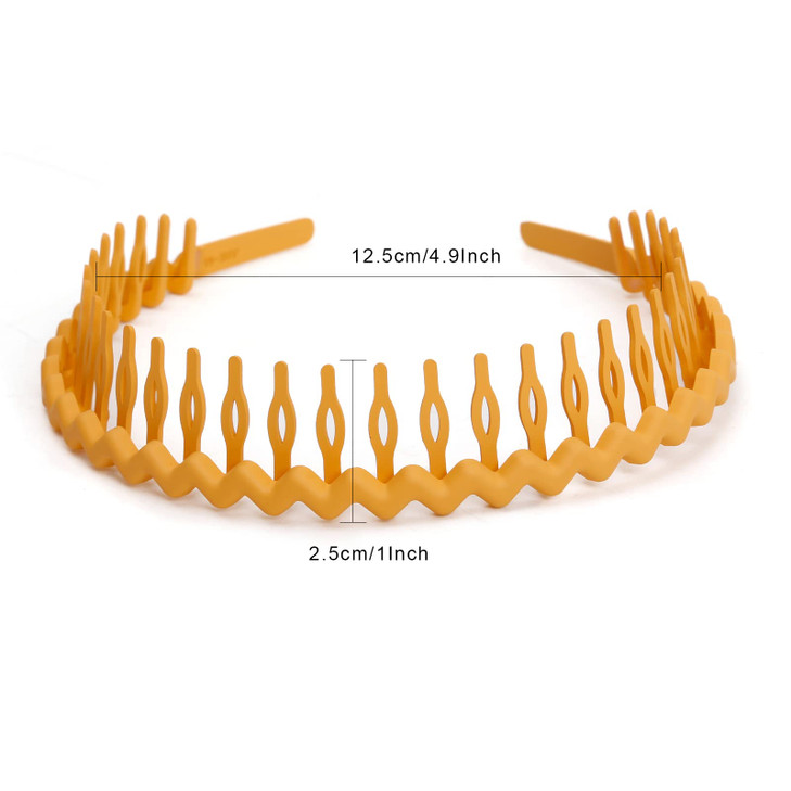 WOVOWOVO Plastic Hair Bands with Teeth 10 Packs Thin Headbands for Women Girls Teens Non Slip Hair Comb Head Bands Hair