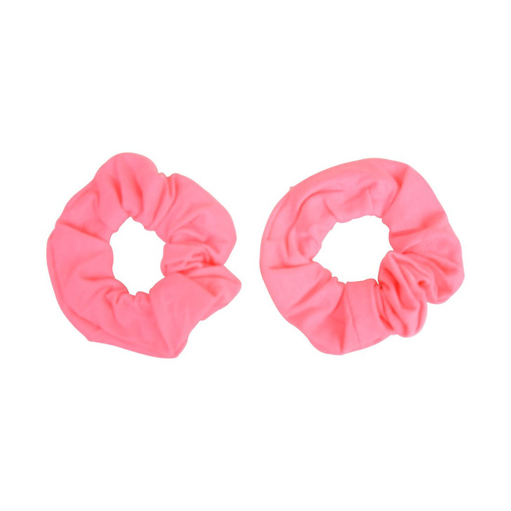 Set of 8 Neon Color Solid Scrunchies Hair Scrunchy Pink Yellow Green Orange