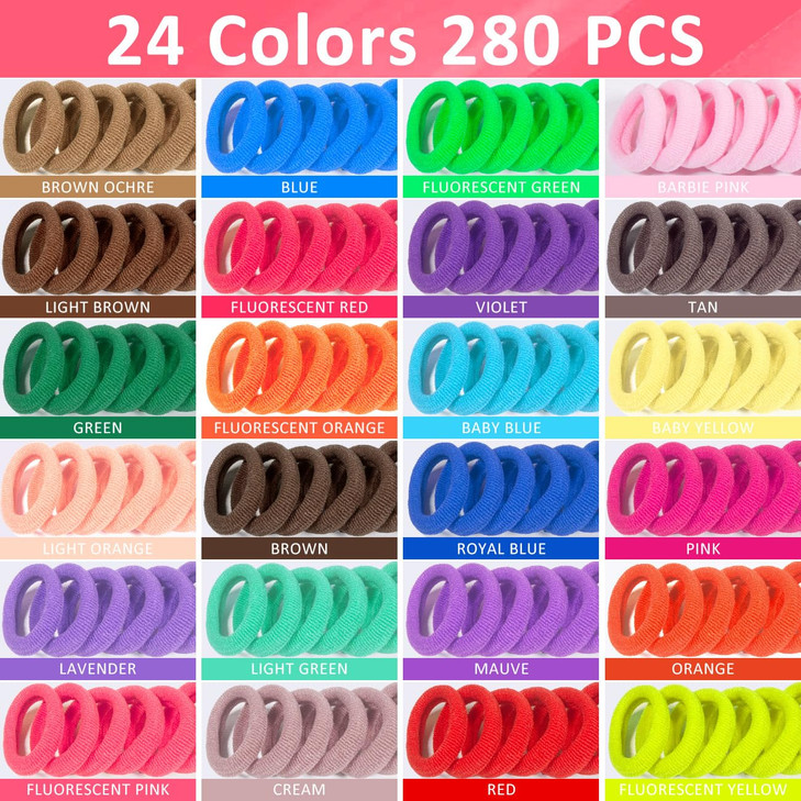 Baby Hair Ties Toddler Hair Accessories 292PCS Ponytail Holders Hair Ties for Girls Kids Elastic Hair Bands with Organiz