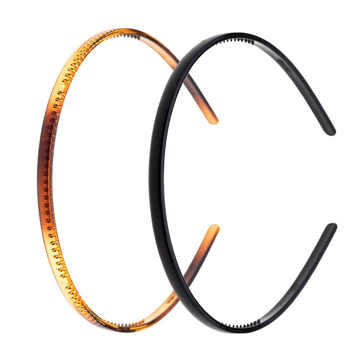 Ruihfas 2Pcs Delicate Fashion Headbands Teeth Comb Hairband Nonslip Hair Hoops Band for Women Girls Small