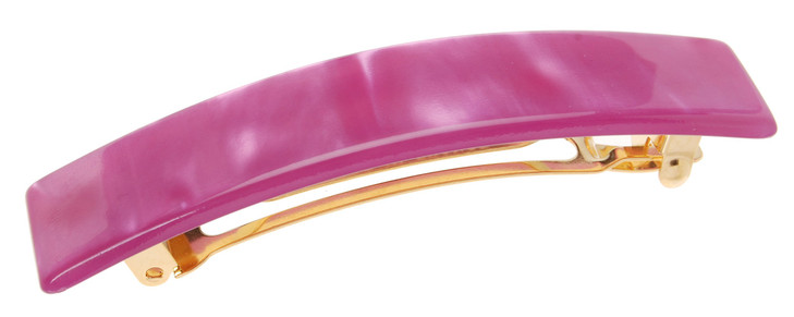 France Luxe Classic Rectangle Barrette Nacro Azalea