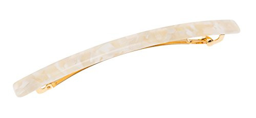 France Luxe Long and Skinny Barrette Pavlova White