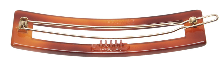 France Luxe Cutout Rectangle Tige Boule Barrette Tortoise