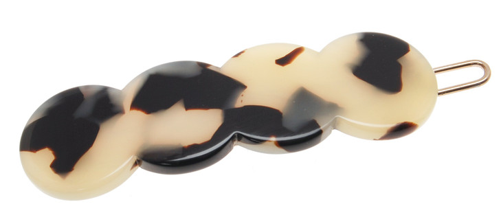 France Luxe Scalloped Tige Boule Barrette Ivory Tokyo