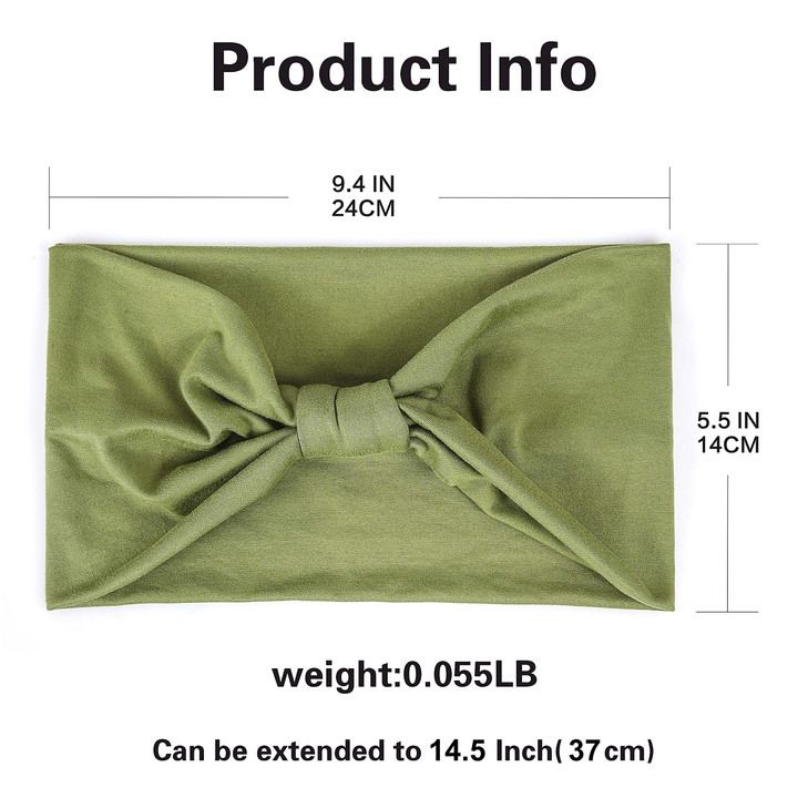 GiLi 6 Pack Wide Headbands for Women Non Slip Soft Elastic Hair Bands Yoga Running Sports Workout Gym Head Wraps Knotted