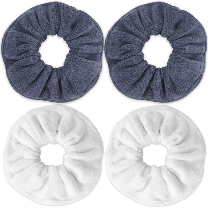 IVARYSS Super Towel Scrunchies for Drying Hair Absorbent and Soft Microfiber for Frizz Free Large Thick Ponytail Holder