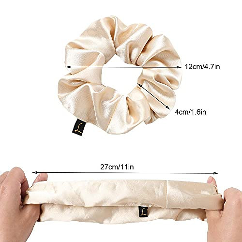 Scrunchies Women Hair Ties Big Silk Satin Scrunchy Hair Bands Elastic Hair Accessories Soft Large Scrunchies For Vsco Gi