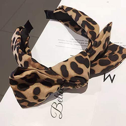 Leopard Headband Knotted Headbands for Women Wide Knot Dot Hairbands Hair Band Accessories Birthday Christmas Gifts for