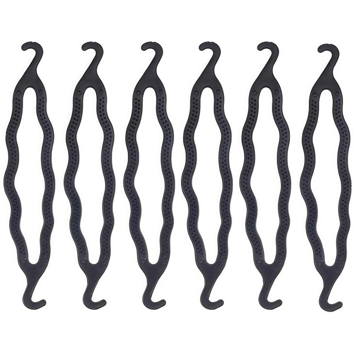 6 Pieces Black Plastic Hair Donut Bun Maker Hair Twist Braid Bud Hair Curler Magic Hair Styling Accessory