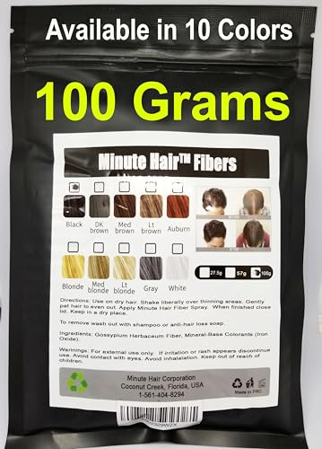 Hair Building Fibers 100 Grams 35 oz Minute Hair Refill Hair Loss Concealer That You Can Use for Your Bottles From Compe