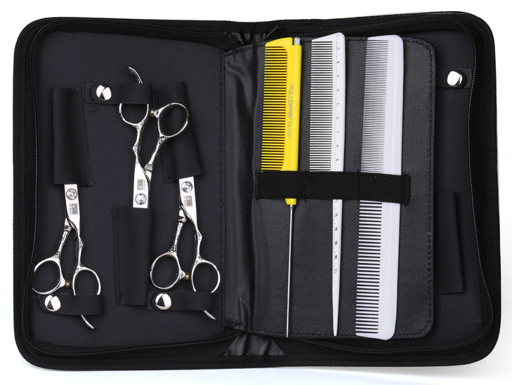 PERFEHAIR Hair Stylist Shear Scissors Holder Pouch Case for Hairdressers Salon Barber Tools Holster Bag Large Pu Leather