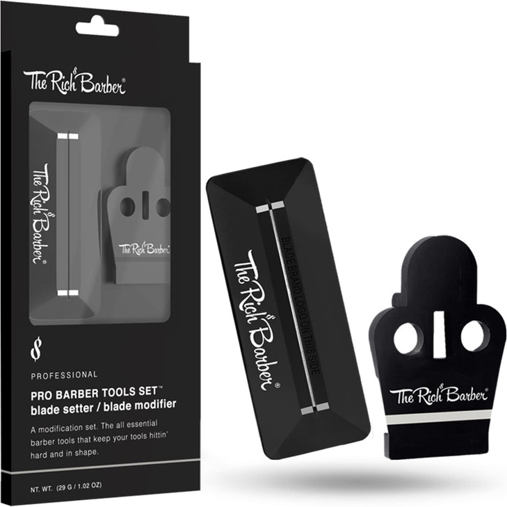 The Rich Barber Pro Barber Tools Set Accessories Kit with 1Minute Blade Modifier 10Second Blade Setter Zero Gap Trimmer