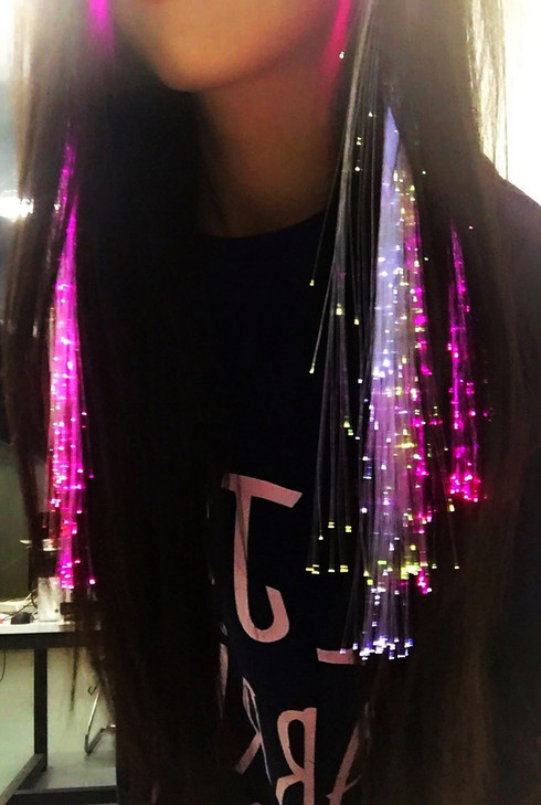 Acooe LED Light Up Hair Clips 16 Pack Glow in the Dark Party Supplies Bar Dancing Hairpin Hair Accessories Women Girls B