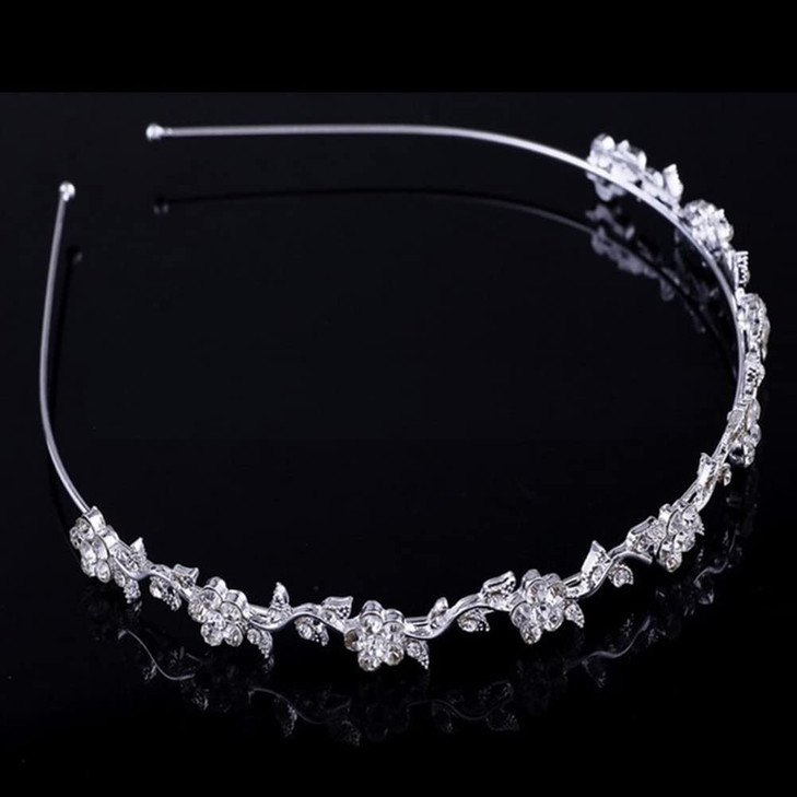 GBSTORE Wedding Crystal Crowns Headband for Women Pearl Rhinestone Tiara Bridal Headdress Wedding Headpieces for Wedding