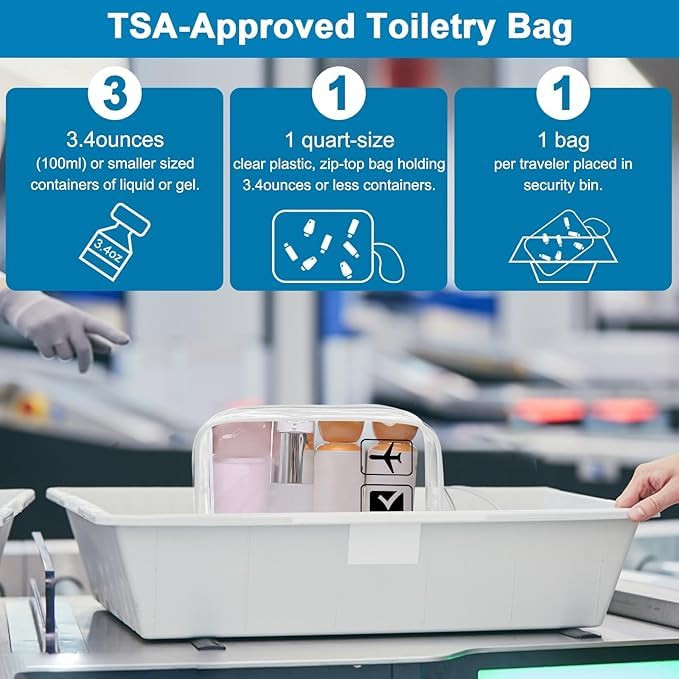 ANRUI 3pcs Clear Toiletry Bag, TSA-Approved Travel Toiletry Bag With Handle Strap, Airline Kit 3-1-1 Small Clear Bags Toiletries & Cosmetics Organize online at globaldelivered