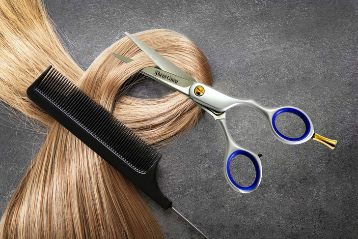 Professional Barber Scissor Hair Cutting Set 1 Straight Edge Hair Scissor Shears By ShearGuru 55