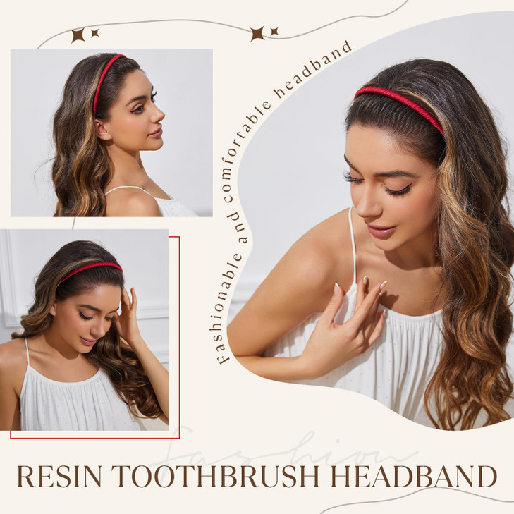STHUAHE4PC Multicolor Protection Resin Teeth Comb Hair Hoop Hairband Headband Hair Accessories for female by Beauty hair