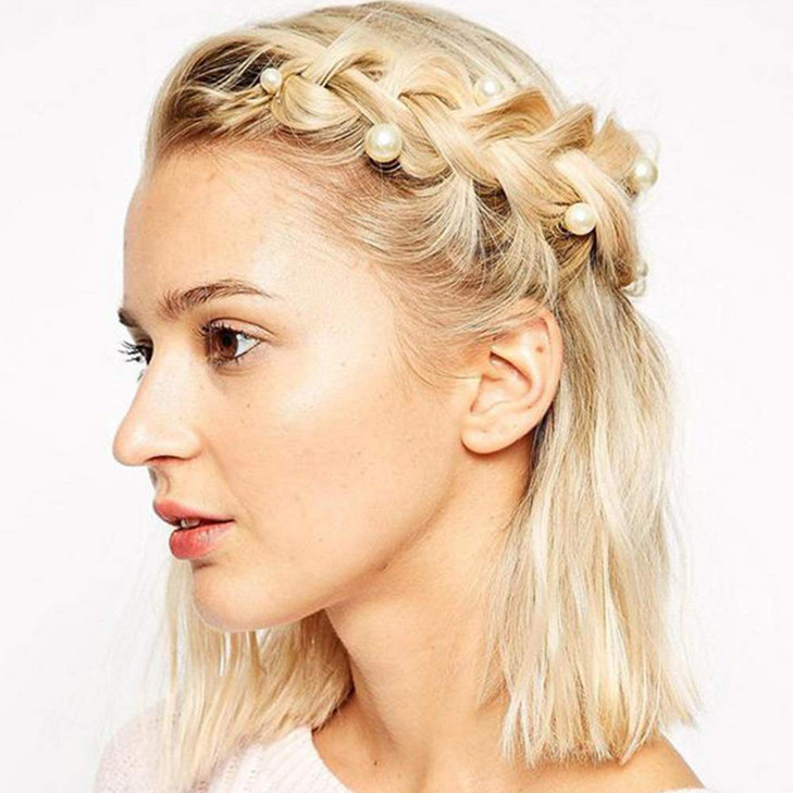 Vpang 20 Pcs Spiral Hair Pins Swirl Hair Twists Coils Hair Clips Wedding Bridal Star Pearl Metal Spiral Twist Hairpins H