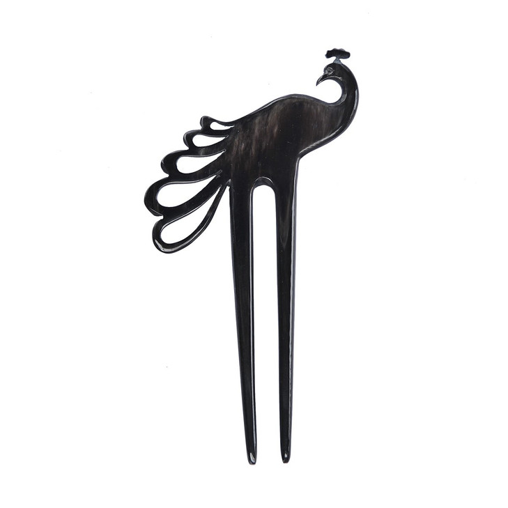 Marycrafts Peacock Buffalo Horn Hair Fork Hair sticks Accessories Handmade