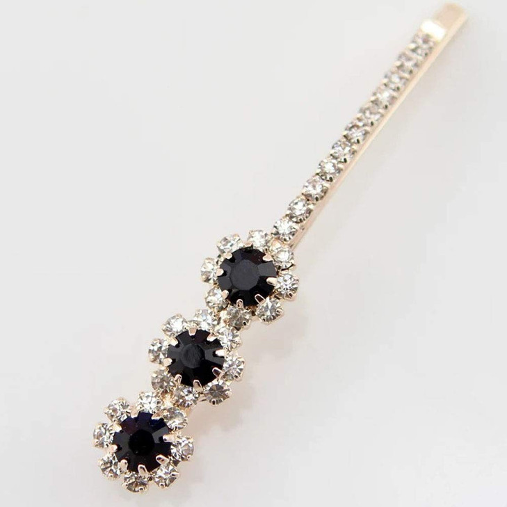 4 PCS Women Lady Crystal Hairpins Rhinestone Elegant Flower Hair Snap Clip Hair Pin Clamps Accessories Bobby Pin Headwea