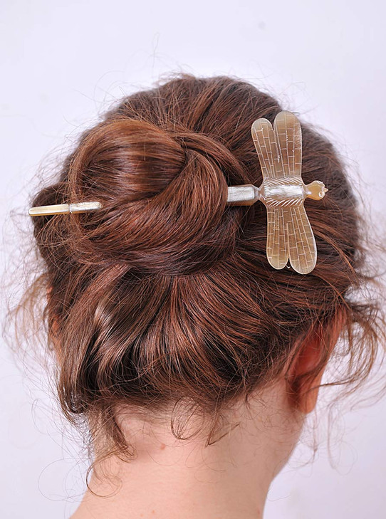 Marycrafts Dragonfly Horn Hair Stick Hairstick Hair Pin Hairpin Hair Accessories Handmade 591