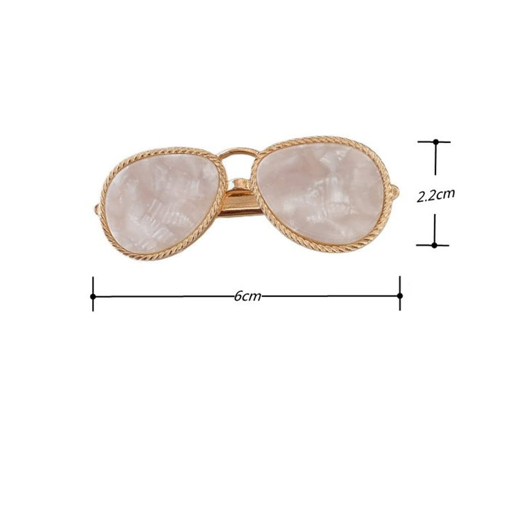 4Pcs Mini Creative Sunglasses Shape Hair Clips Metal Alligator Hair Side Clip Hair Pins Hair Barrettes Hair Accessories