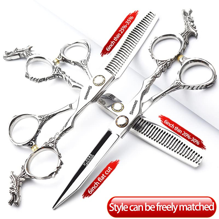 Silverblack barber scissors high hardness sharp professional hairdresser scissors 6 inch salon hairdresser scissors 3pcA
