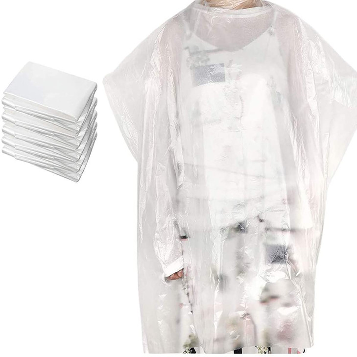 100 Pcs Disposable Hair Salon Capes51x36 inch Waterproof Shampoo Barber Hair Cutting Cape for Barbershop and Salon Haird