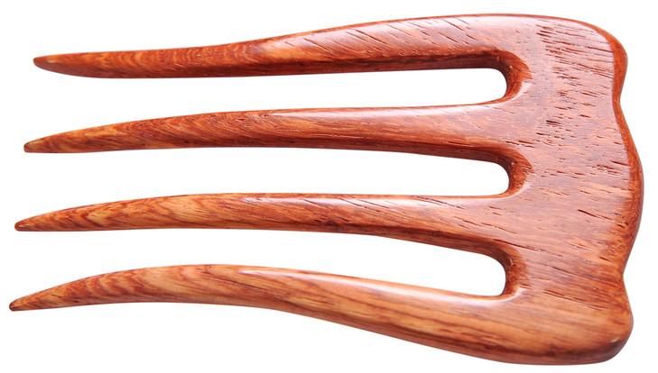 MaryCrafts Wooden Rosy Simple Hair Comb Hair Pin 4 Prongs Hair Fork Hair Accessory Handmade 5