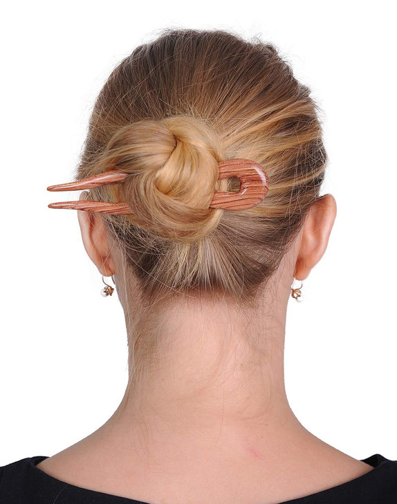 MaryCrafts Wooden Amber Wayvy Hair Pin Hair Fork Hair Stick Hair Accessory Handmade 5
