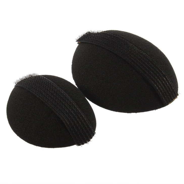 4Pcs2Pair Sponge Bump It Up Volume Hair Base Styling Insert Tool Hair Accessories Black