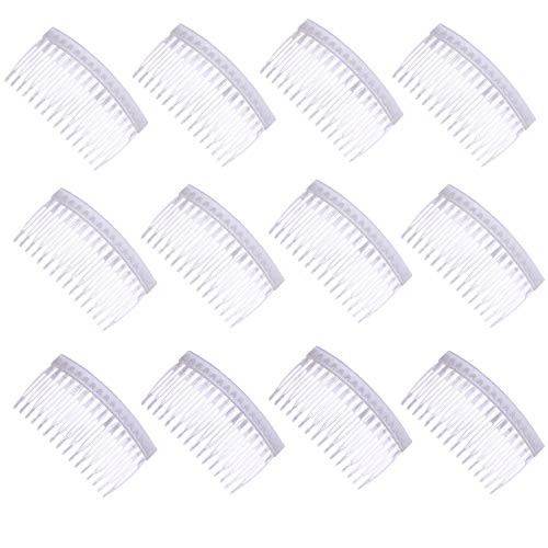 12Pcs 16 Teeth Hair Clip Combs Plastic Hair Side Combs Pin Clips Bridal Wedding Veil Combs for Women Girls Hair Accessor