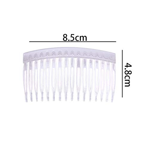 12Pcs 16 Teeth Hair Clip Combs Plastic Hair Side Combs Pin Clips Bridal Wedding Veil Combs for Women Girls Hair Accessor