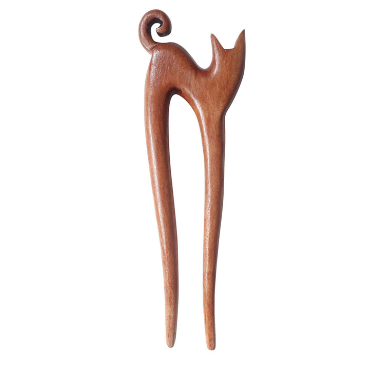 Marycrafts Wooden Handmade Kitty Hair Pin Hair Fork Hair Stick Hair Accessories