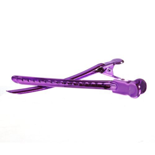 AKOAK 12 PcsPack Professional Hairdressing Salon Hair Styling Stainless Steel Hairdressing Duck Bill Alligator Clips Fas