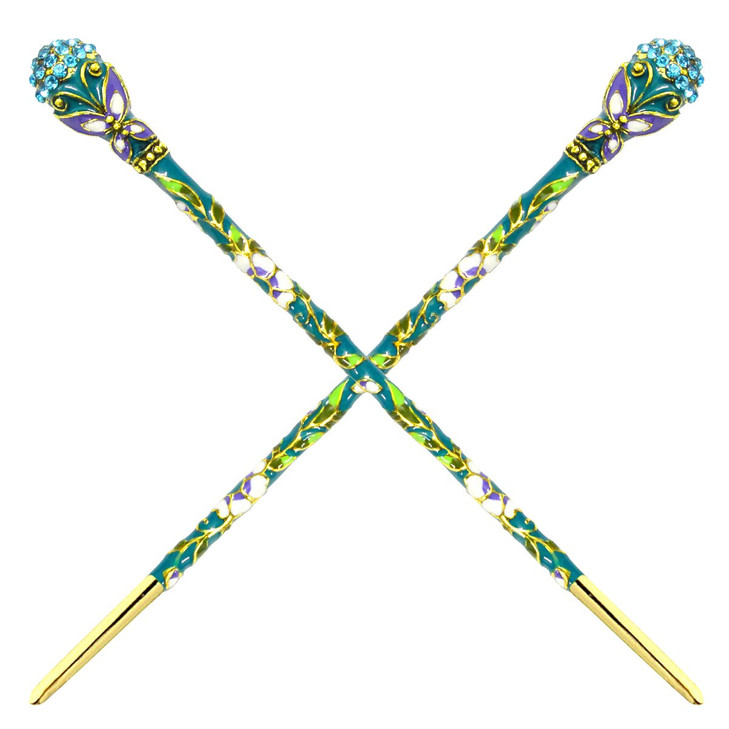 Fashion Lifestyle 2 Count Hair Decor Chinese Traditional Style Hair Sticks Shawl Pins Picks Pics Forks for Women Girls H