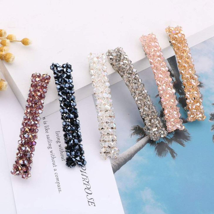 TOPYHL Hair Barrettes Hair Clips Crystal Rhinestone Hair Pins French Design Bridal Fashion for Women Teens Girls Hair St