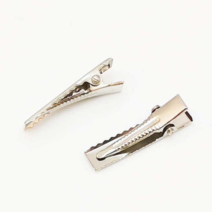 Chenkou Craft 50pcs Prong Hair Clips Alligator Hair Clip DIY Hair Jewelry Craft Silver 1 1828mm