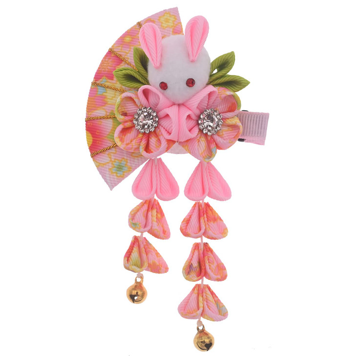 Japanese Hair Clips Kimono Flower HairPin Women Girls Kimono Hanfu Rabbit Hair Accessories Kanzashi Flower Hair Tie Band