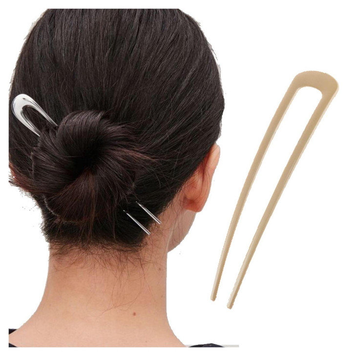 Andelaisi Boho Gold Hair Sticks Hair Clip Vintage U Shape Hair Slide Hairpin French U Shape Hair Stick Clip Vintage Meta