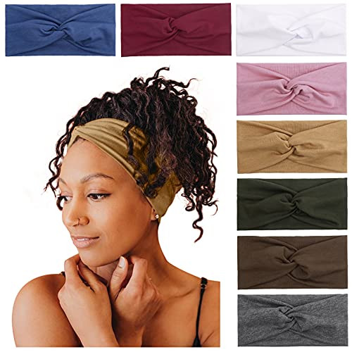 Tobeffect Headbands for Women Non Slip Turban Headband Boho Wide Head Band Womens Hair Wraps Accessories for Teen Girls