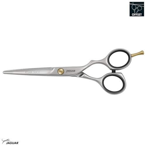 Jaguar Shears Pre Style Relax Slice 55 Inch Offset Design Professional Ergonomic Steel Hair Cutting Trimming Scissors fo